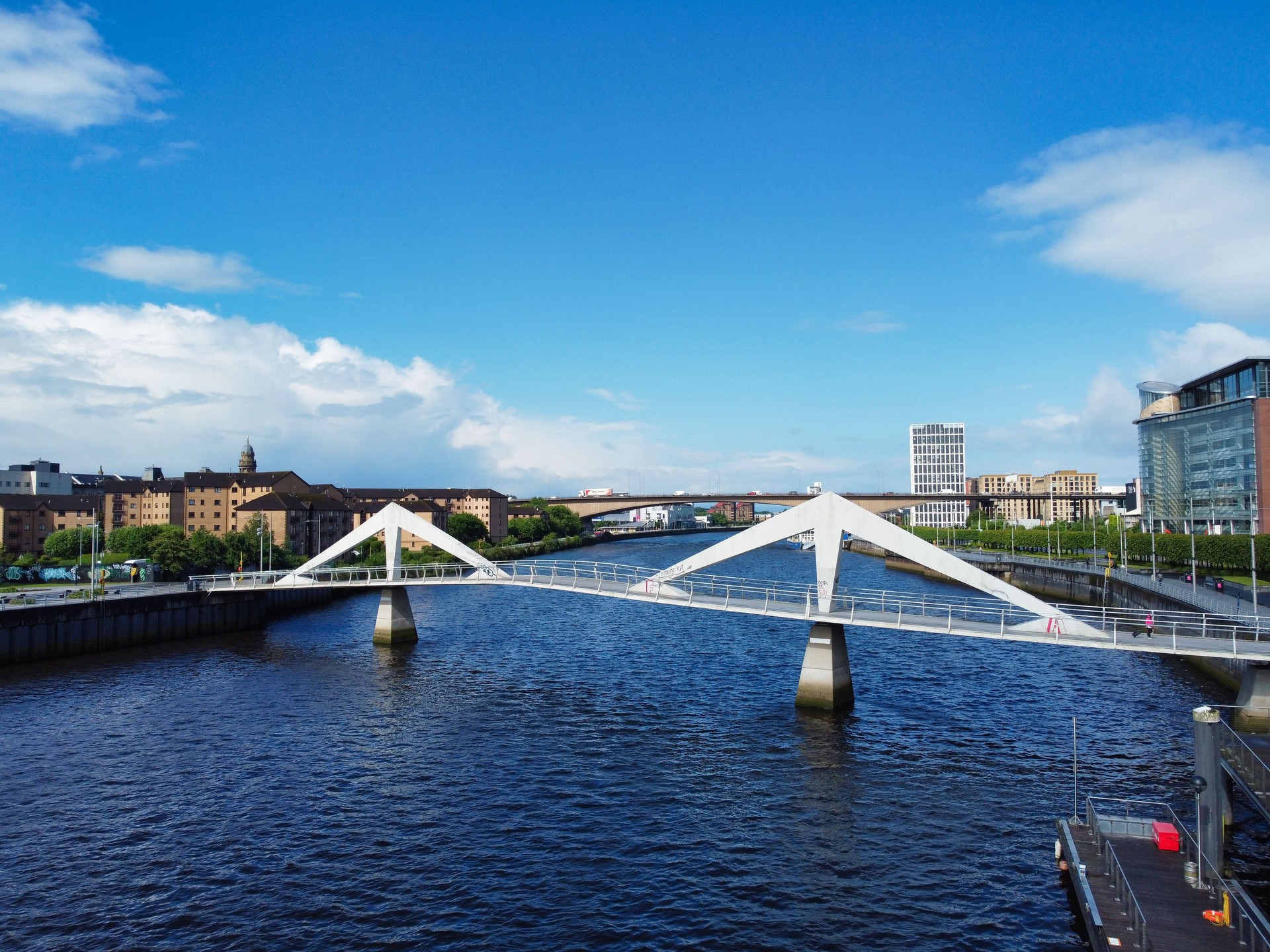 Buildings at Central Glasgow city  viewed on on a private shore excursion