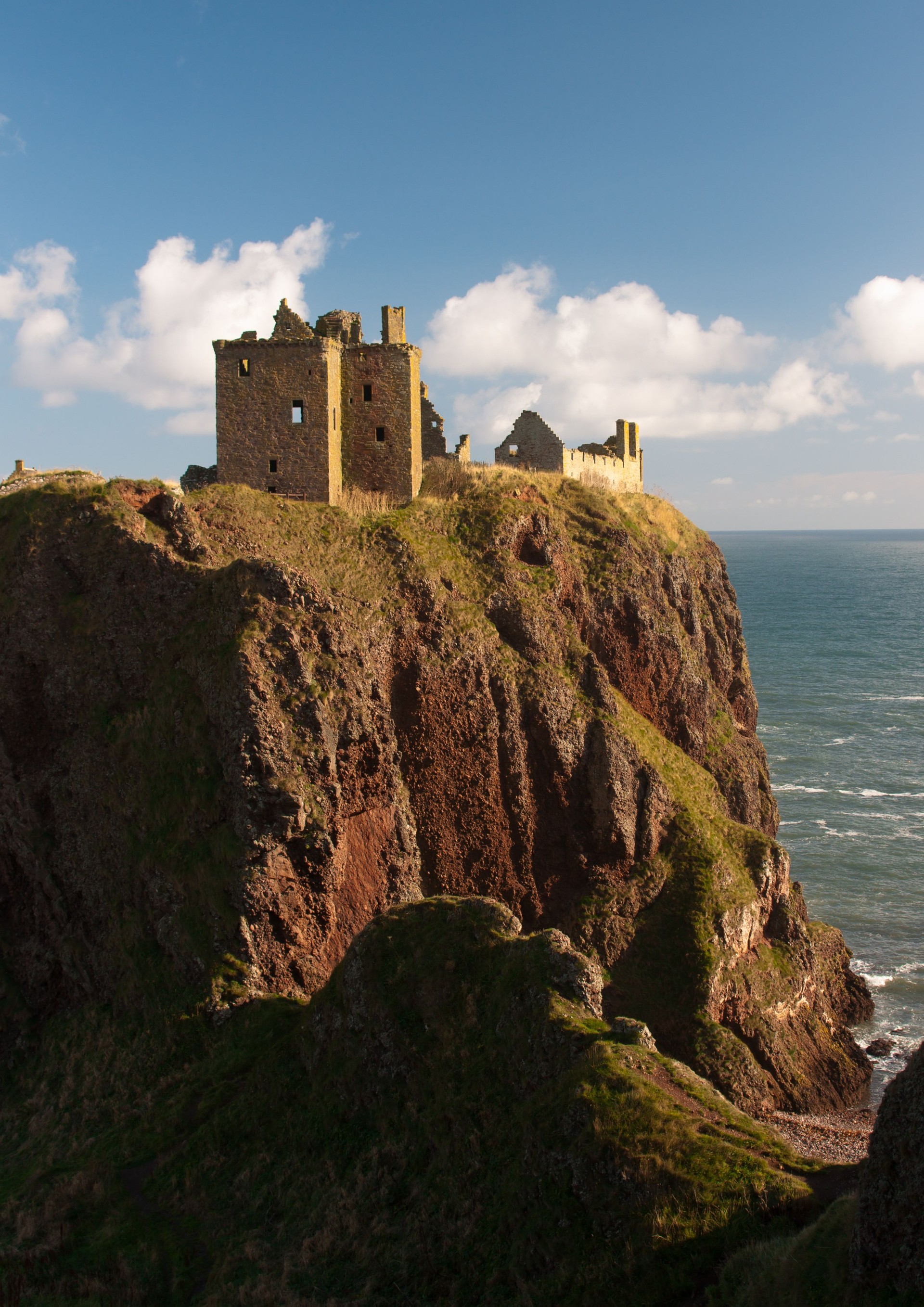 Dunnottar Castle near Aberdeen viewed from luxury shore excursion vehicle